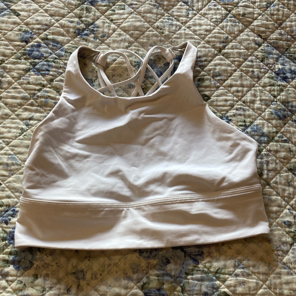 Women's White Sports Bra. LULULEMON size 8